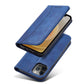 Magnet Fancy Case Hülle für iPhone 12 Pro Max Tasche Kartenetui Kartenständer Blau