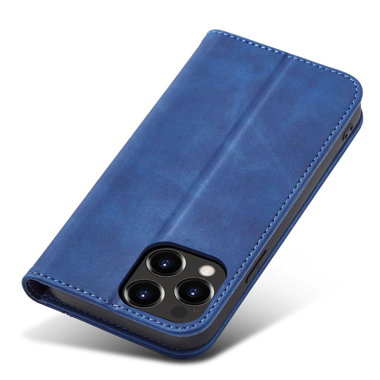 Magnet Fancy Case Hülle für iPhone 14 Pro Flip Cover Wallet Stand blau