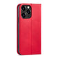 Magnet Fancy Case Hülle für iPhone 14 Pro Flip Cover Wallet Ständer rot