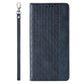 Magnet Strap Case für iPhone 12 Pro Max Tasche Wallet + Mini Lanyard Anhänger Blau