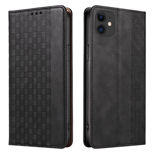 Magnet Strap Case für iPhone 12 Tasche Wallet + Mini Lanyard Pendant Schwarz