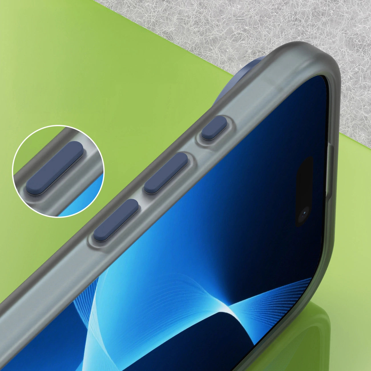 Magnetische Schleifhülle für iPhone 17 Air, kompatibel mit MagSafe, Mattblau