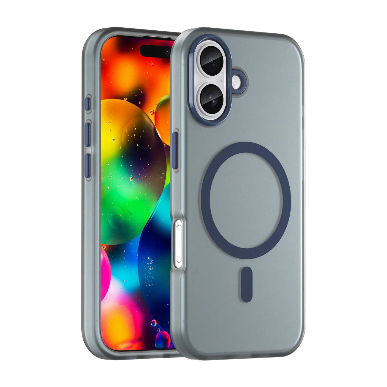 Magnetische Schleifhülle für iPhone 17, kompatibel mit MagSafe – Mattblau