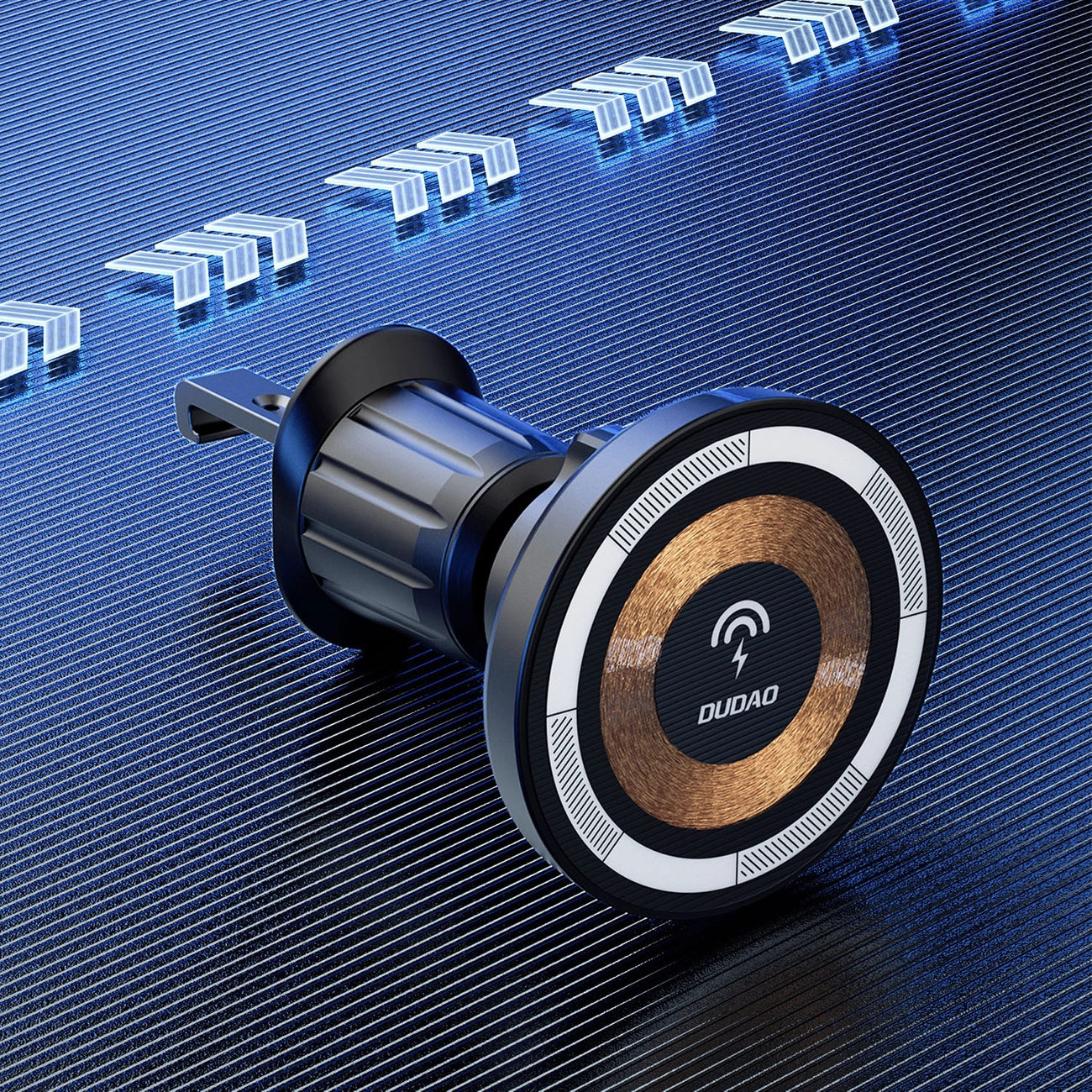 Magnetischer Halter mit MagSafe-Induktionsladegerät für Cockpit/Lüftung 15W Dudao F12MAX+ - schwarz
