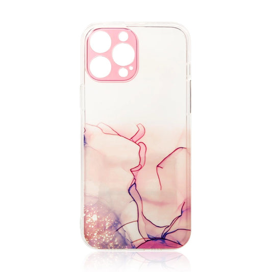 Marble Case für iPhone 12 Pro Gel Cover Marble Pink