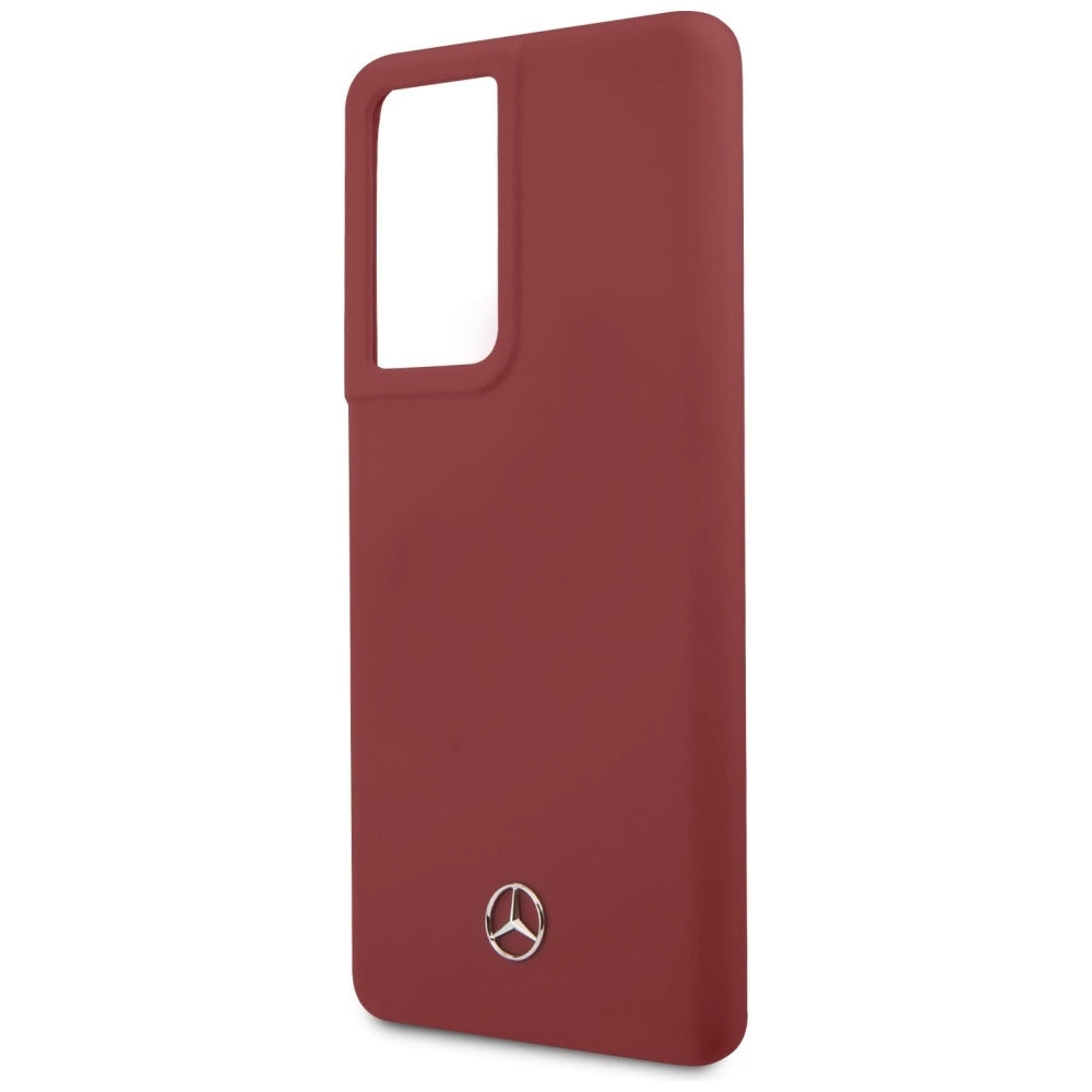 Mercedes Silicone Line Case für Samsung Galaxy S21 Ultra - Rot