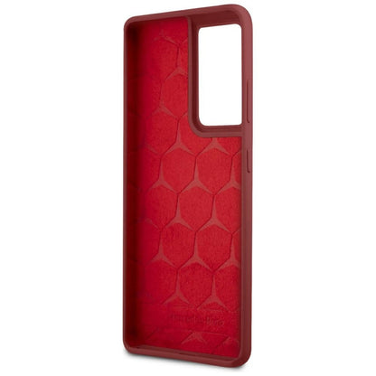 Mercedes Silicone Line Case für Samsung Galaxy S21 Ultra - Rot