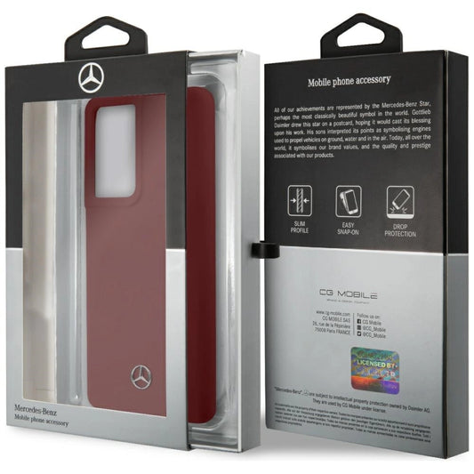 Mercedes Silicone Line Case für Samsung Galaxy S21 Ultra - Rot
