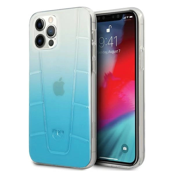 Mercedes Transparent Line Case für iPhone 12 Pro Max - Blau