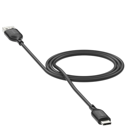 Mophie Charge Essentials USB-A – USB-C-Kabel 1 m – Schwarz