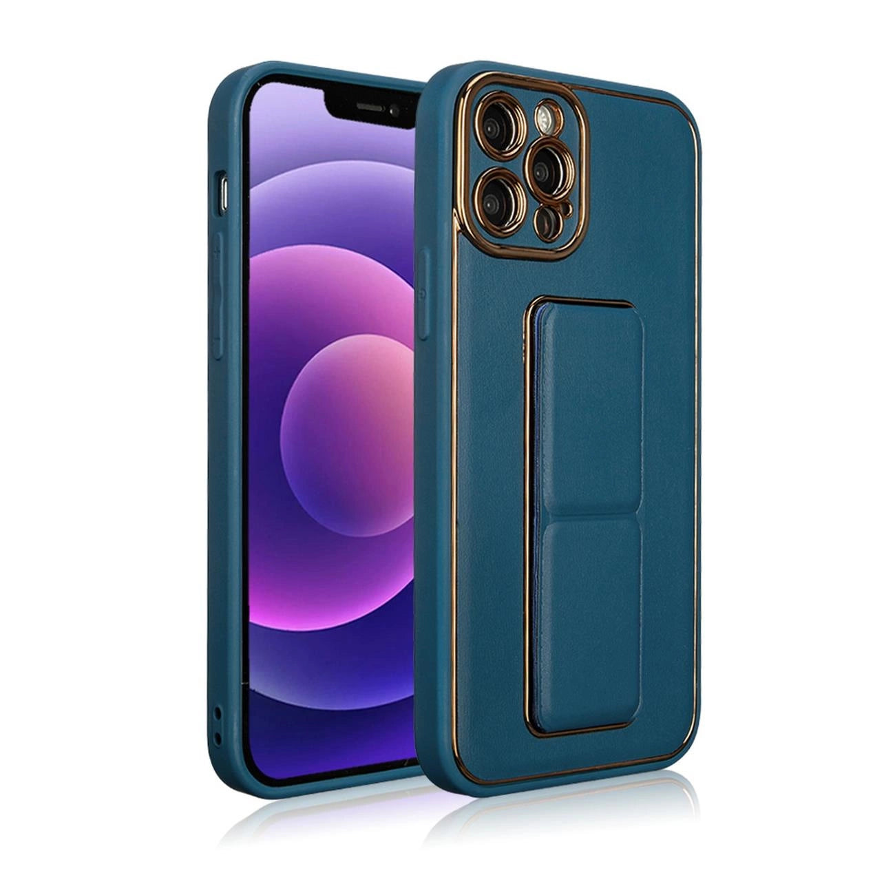 Neue Kickstand Case Hülle für iPhone 13 mit Ständer blau