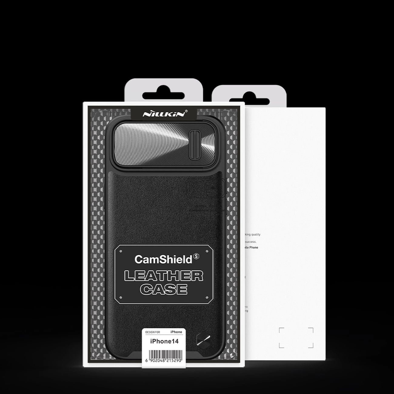 Nillkin CamShield Leather S Case iPhone 14 Hülle mit Kameraabdeckung schwarz