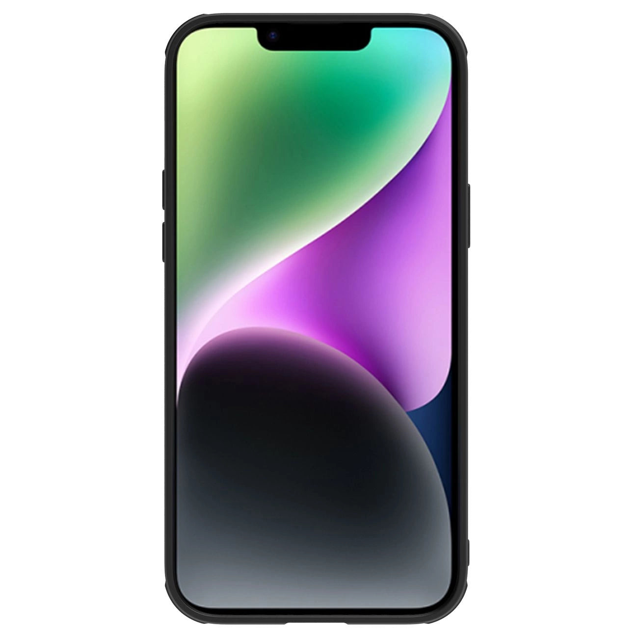 Nillkin CamShield Leather S Case iPhone 14 Hülle mit Kameraabdeckung schwarz