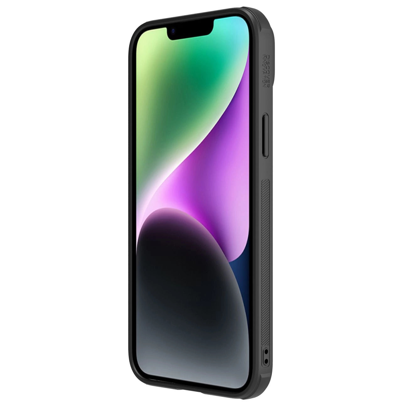 Nillkin CamShield Leather S Case iPhone 14 Hülle mit Kameraabdeckung schwarz