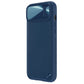 Nillkin CamShield Leather S Case iPhone 14 Plus Hülle mit Kameraabdeckung blau