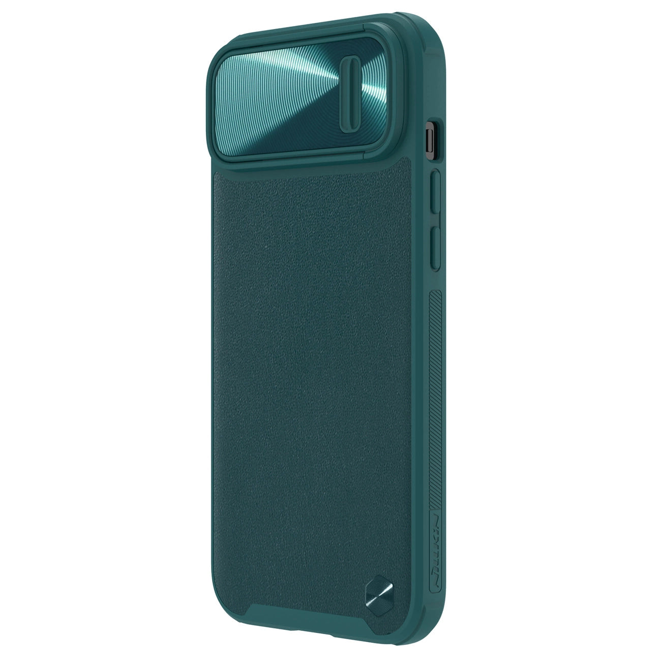 Nillkin CamShield Leather S Case iPhone 14 Plus Hülle mit Kameraabdeckung grün