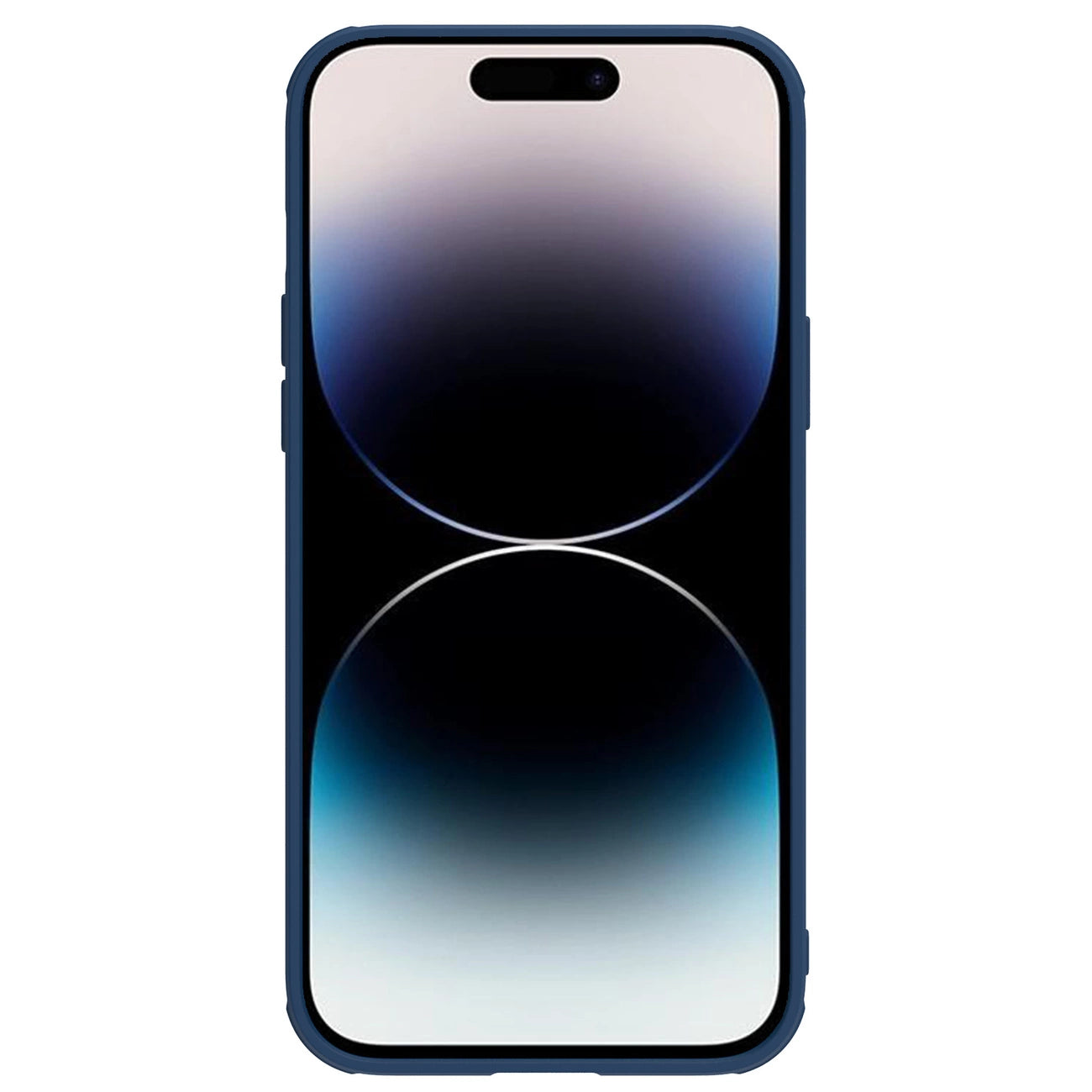 Nillkin CamShield Leather S Case iPhone 14 Pro Hülle mit Kameraabdeckung blau