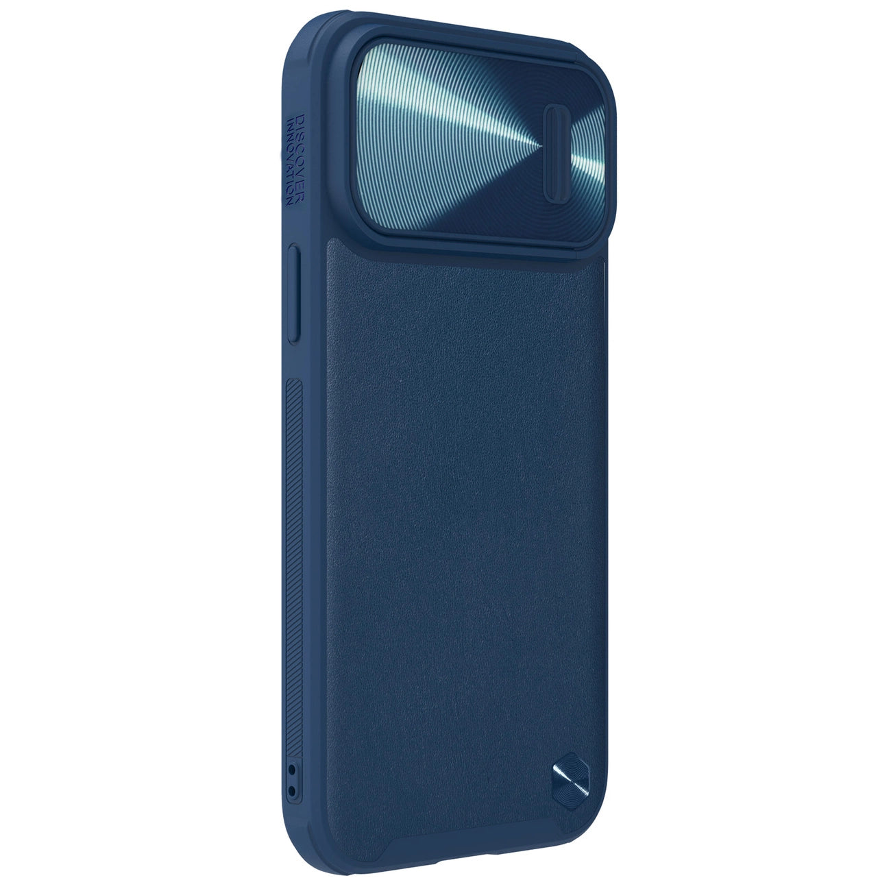 Nillkin CamShield Leather S Case iPhone 14 Pro Hülle mit Kameraabdeckung blau
