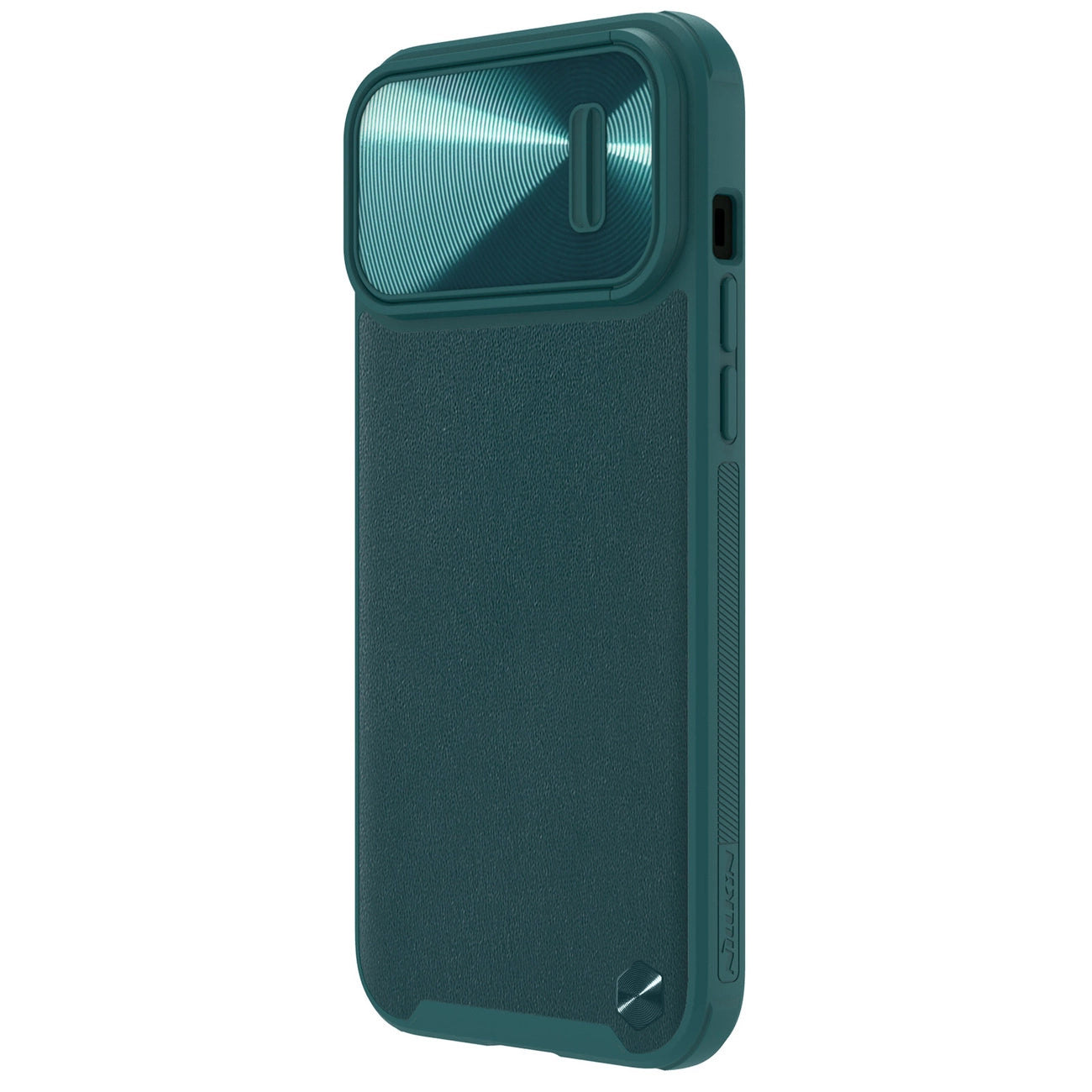Nillkin CamShield Leather S Case iPhone 14 Pro Max Hülle mit Kameraabdeckung grün