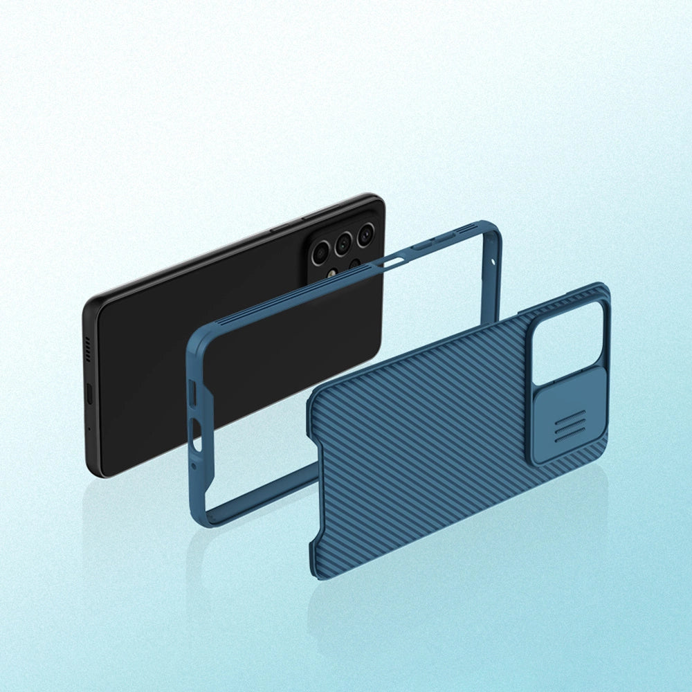 Nillkin CamShield Pro Case Gepanzerte Hülle Kameraschutz für Samsung Galaxy A73 Blau