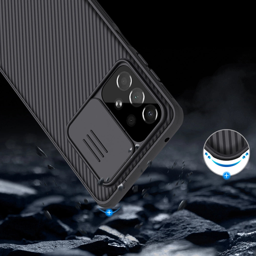 Nillkin CamShield Pro Case Gepanzerte Hülle Kameraschutz für Samsung Galaxy A73 Blau