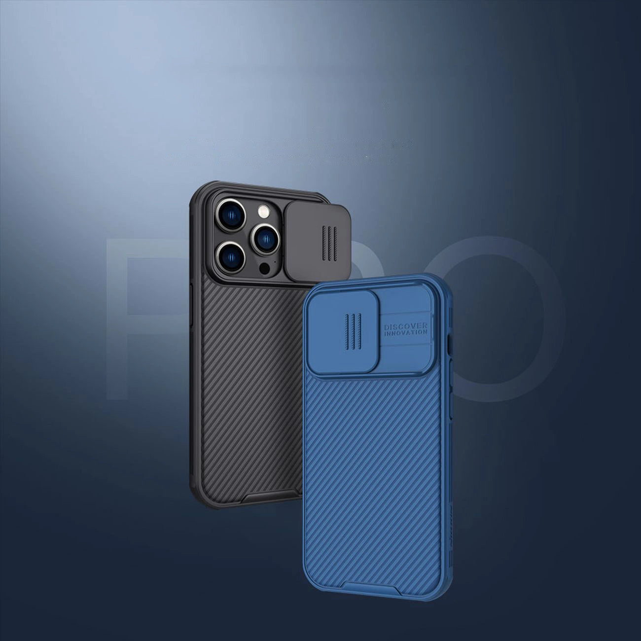 Nillkin CamShield Pro Hülle iPhone 14 Pro Gepanzerte Abdeckung Kameraschutz Blau