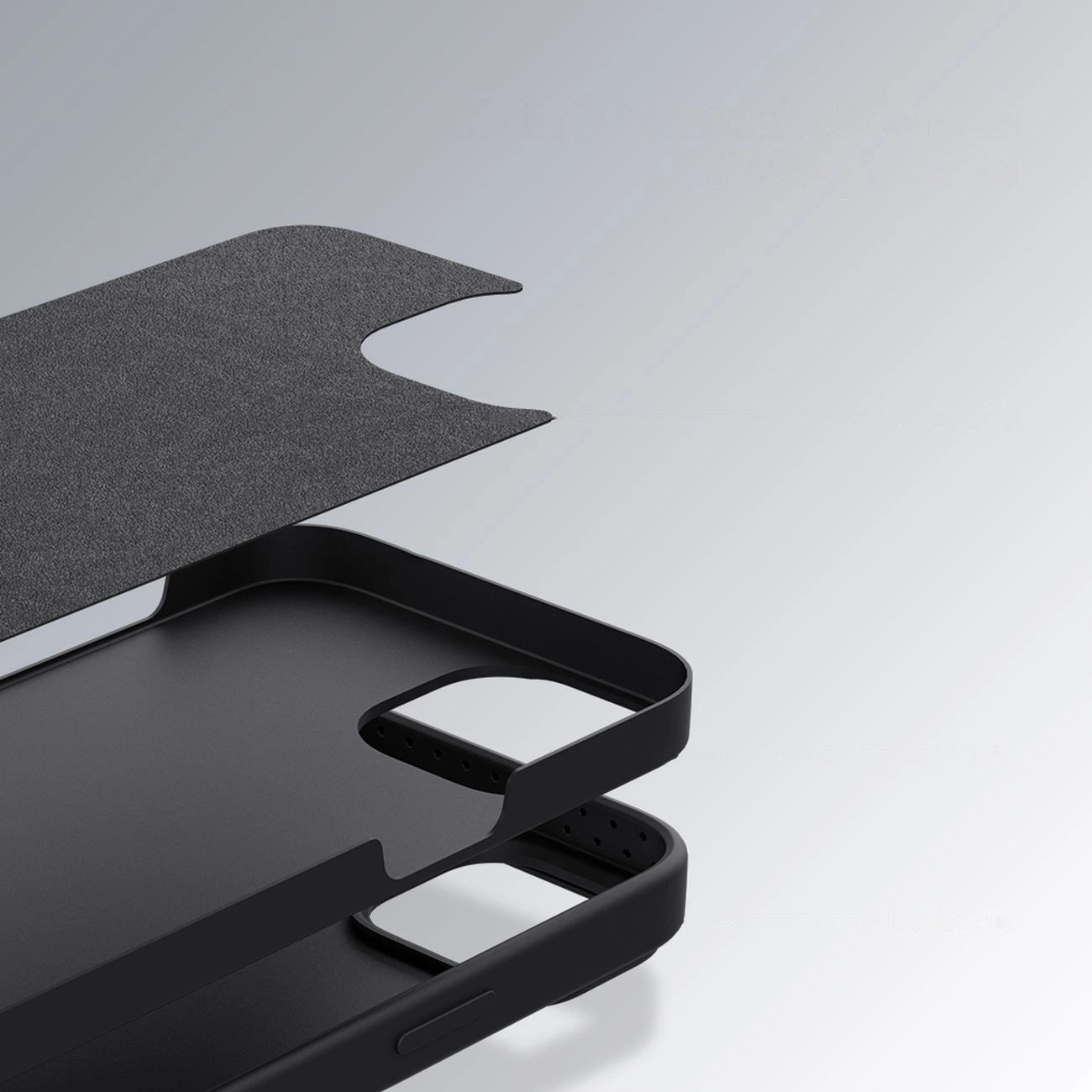 Nillkin CamShield Silky Silikonhülle iPhone 14 Plus Hülle mit Kameraschutz Schwarz