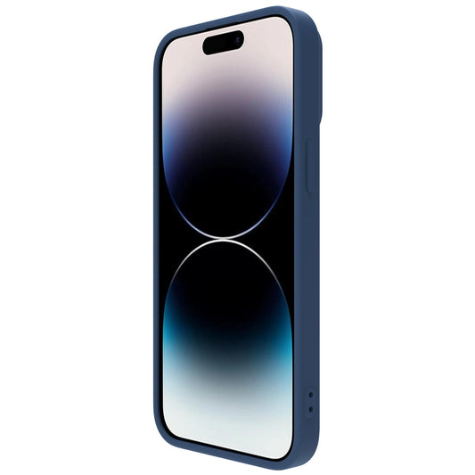 Nillkin CamShield Silky Silikonhülle iPhone 14 Pro Hülle mit Kameraschutz Blau