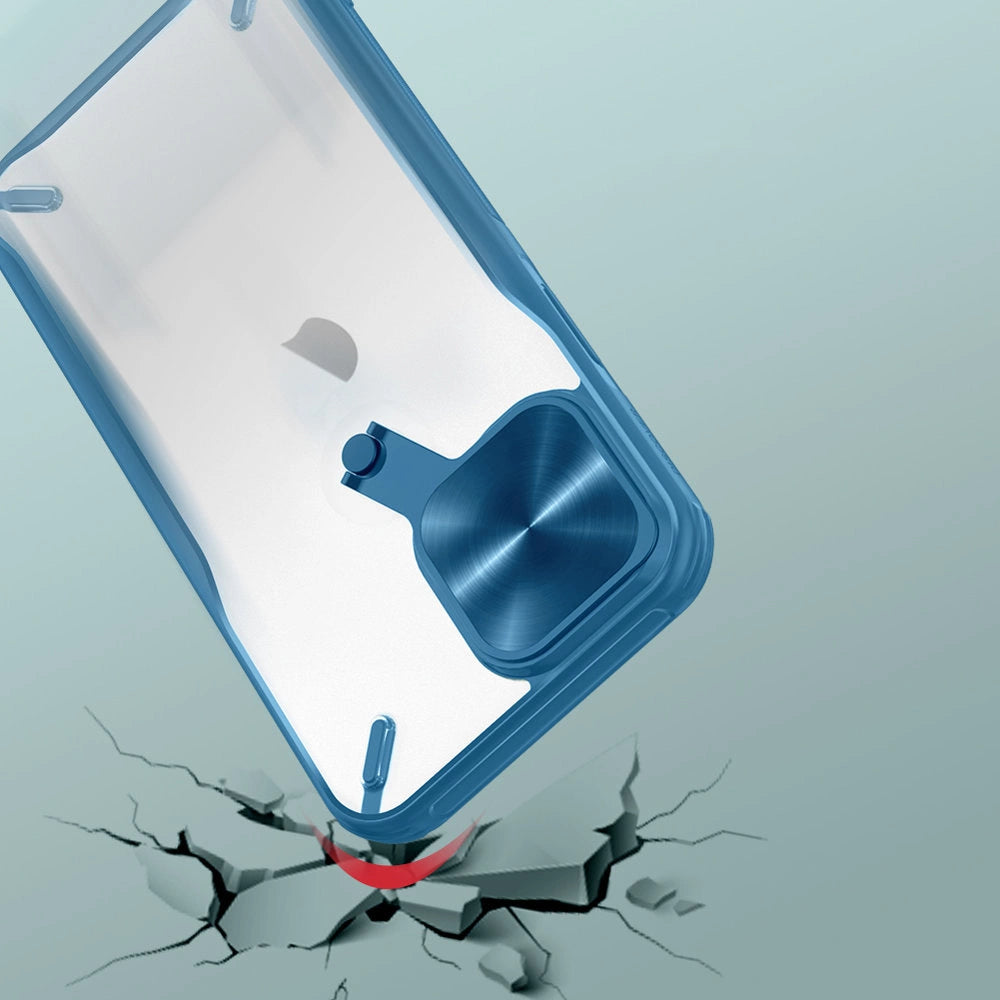 Nillkin Cyclops Case robuste Hülle mit Kameraabdeckung und faltbarem Ständer für iPhone 13 Pro Max schwarz