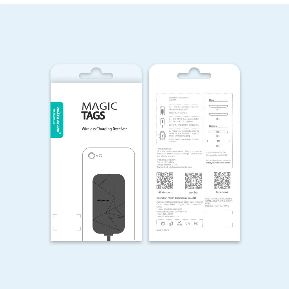 Nillkin Magic Tag USB-C Qi-Induktionseinsatz – Schwarz