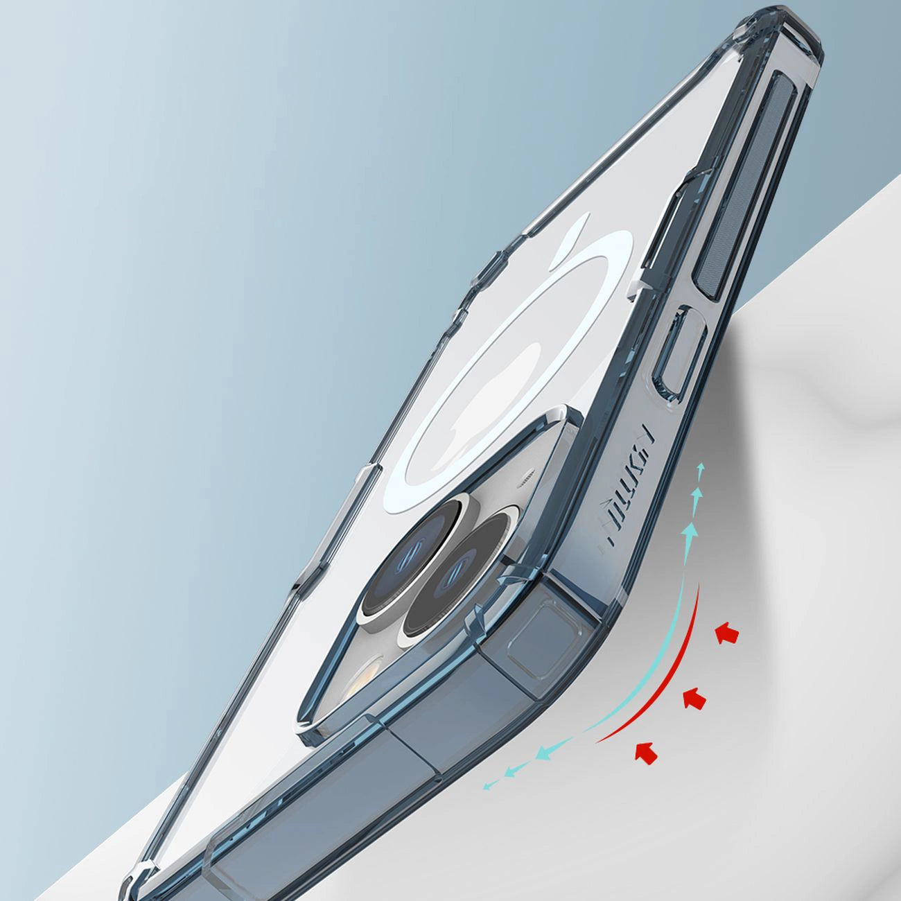 Nillkin Nature Pro Magnetische Hülle für iPhone 14 Plus, magnetische MagSafe-Abdeckung, transparent