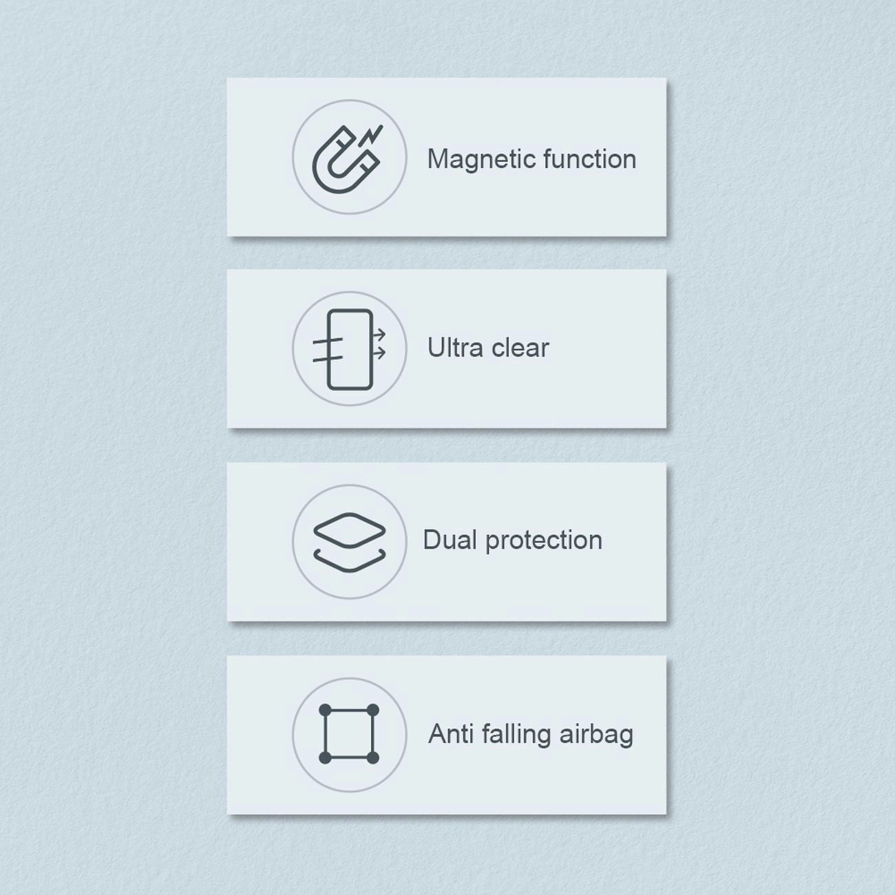 Nillkin Nature Pro Magnetische Hülle iPhone 14 Pro magnetische Hülle MagSafe blau