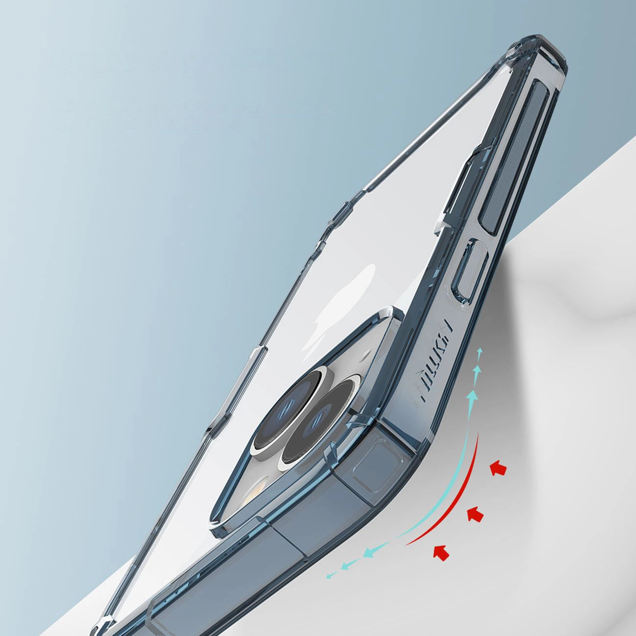 Nillkin Nature Pro iPhone 14 Hülle, gepanzerte Hülle, blaue Hülle