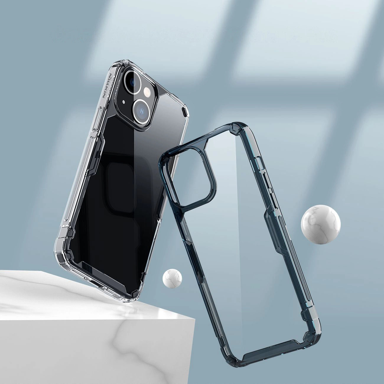 Nillkin Nature Pro iPhone 14 Plus Hülle, gepanzerte Hülle, blaue Hülle