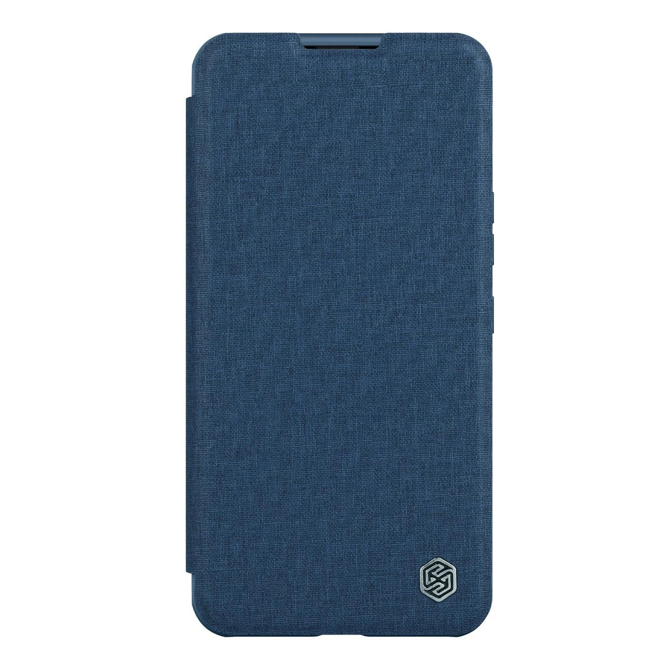 Nillkin Qin Cloth Pro Case Hülle für iPhone 14 Plus Kamera Cover Holster Cover Flip Case Blau