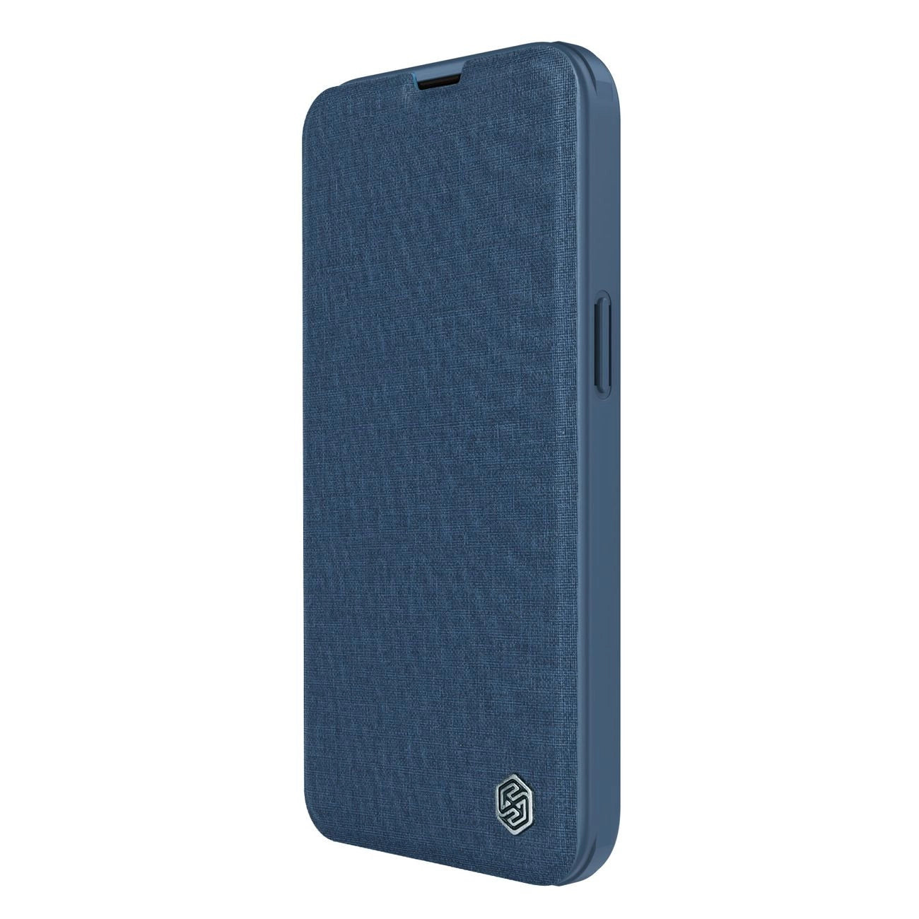 Nillkin Qin Cloth Pro Case Hülle für iPhone 14 Plus Kamera Cover Holster Cover Flip Case Blau