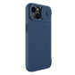 Nillkin Qin Cloth Pro Case Hülle für iPhone 14 Plus Kamera Cover Holster Cover Flip Case Blau