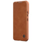 Nillkin Qin Leder Pro Case Hülle für Samsung Galaxy S22+ (S22 Plus) Kameraschutz Holster Cover Flip Case Braun