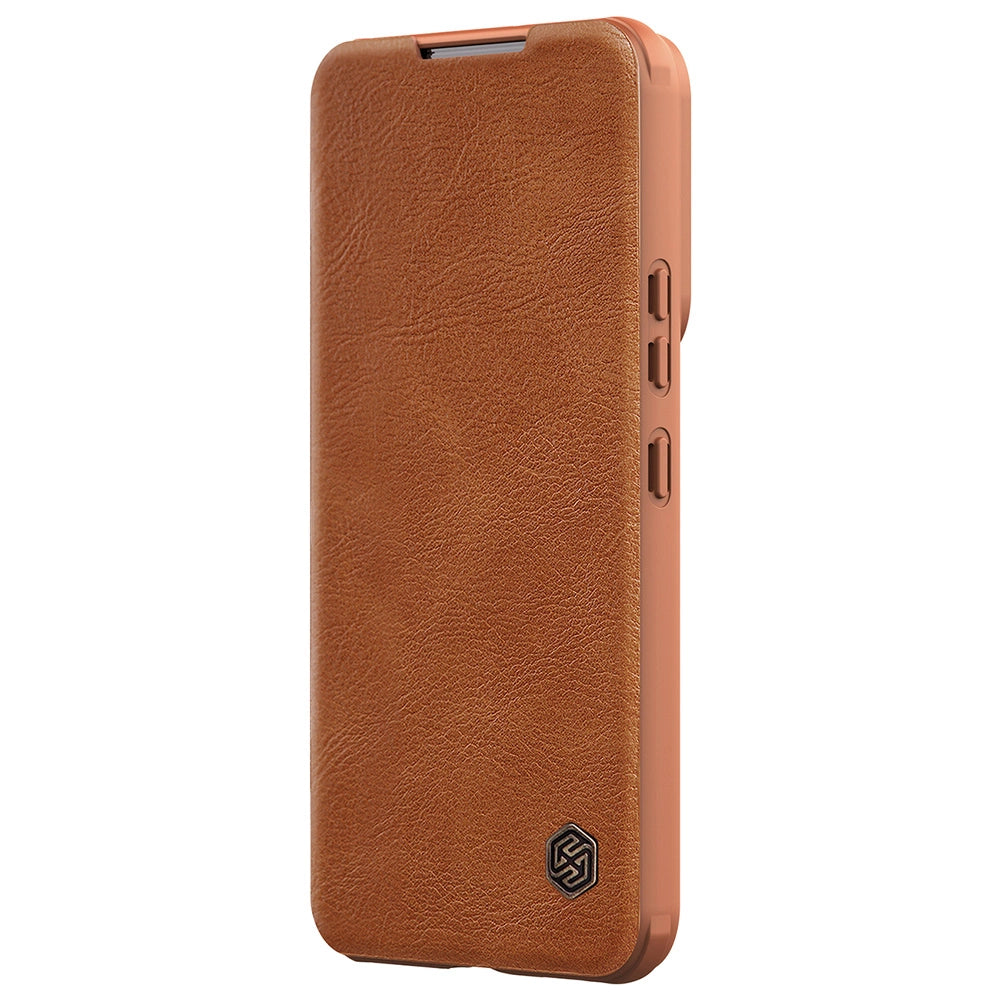 Nillkin Qin Leder Pro Case Hülle für Samsung Galaxy S22+ (S22 Plus) Kameraschutz Holster Cover Flip Case Braun
