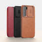 Nillkin Qin Leder Pro Case Hülle für Samsung Galaxy S22+ (S22 Plus) Kameraschutz Holster Cover Flip Case Braun