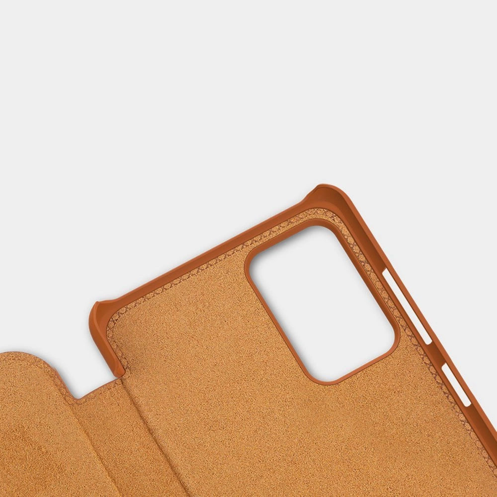 Nillkin Qin Lederholsterhülle für Samsung Galaxy A72 4G schwarz