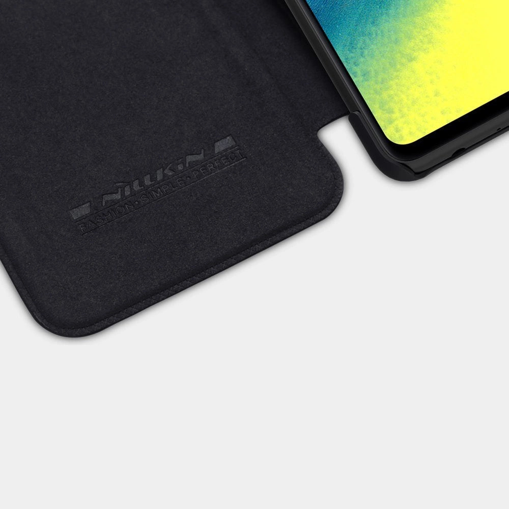 Nillkin Qin Lederholsterhülle für Samsung Galaxy A72 4G schwarz