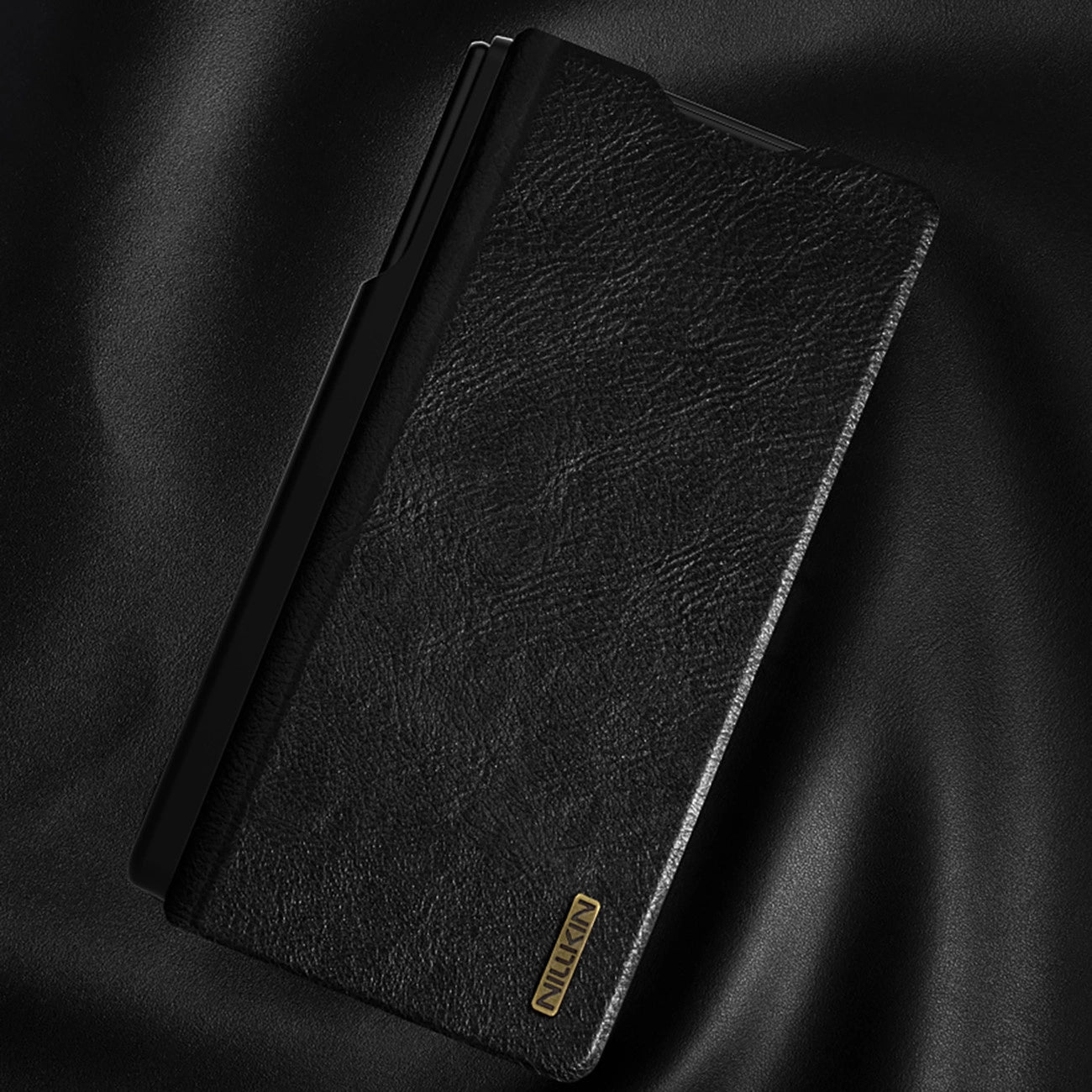 Nillkin Qin Pro Hülle für Samsung Galaxy Z Fold 7 mit S Pen Space - Schwarz