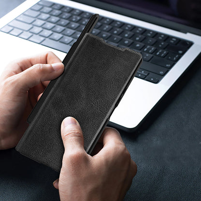 Nillkin Qin Pro Hülle für Samsung Galaxy Z Fold 7 mit S Pen Space - Schwarz