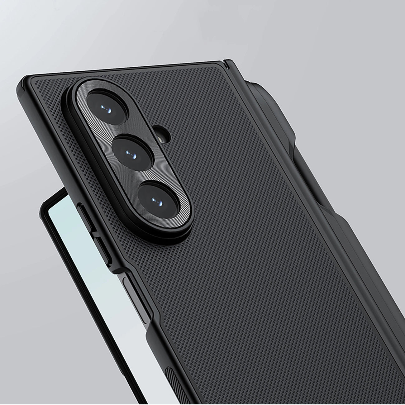 Nillkin Super Frosted Shield Fold Magnethülle für Samsung Galaxy Z Fold 7, MagSafe-kompatibel, mit S Pen Space – Schwarz