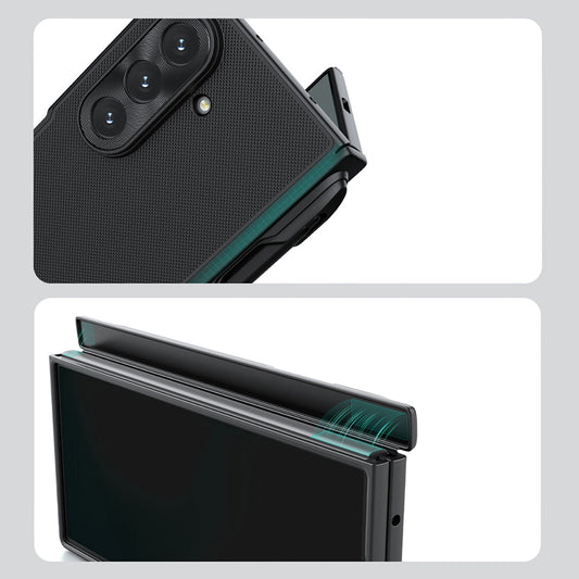 Nillkin Super Frosted Shield Fold Magnethülle für Samsung Galaxy Z Fold 7, kompatibel mit MagSafe, Schwarz