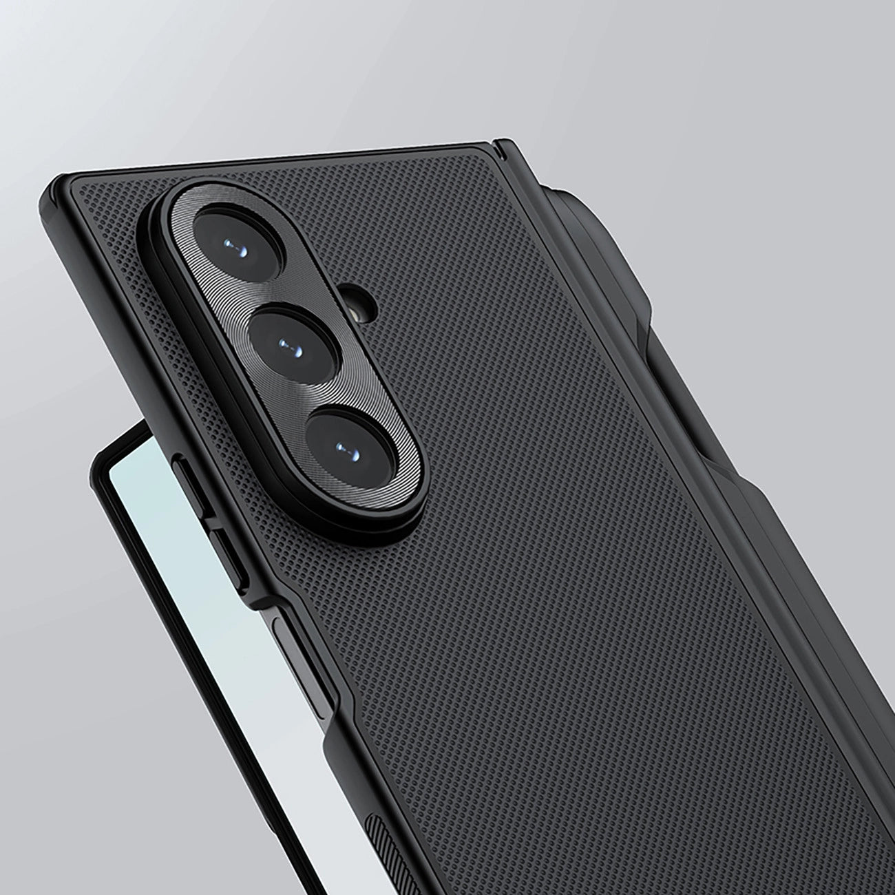 Nillkin Super Frosted Shield Fold Magnethülle für Samsung Galaxy Z Fold 7, kompatibel mit MagSafe, Schwarz