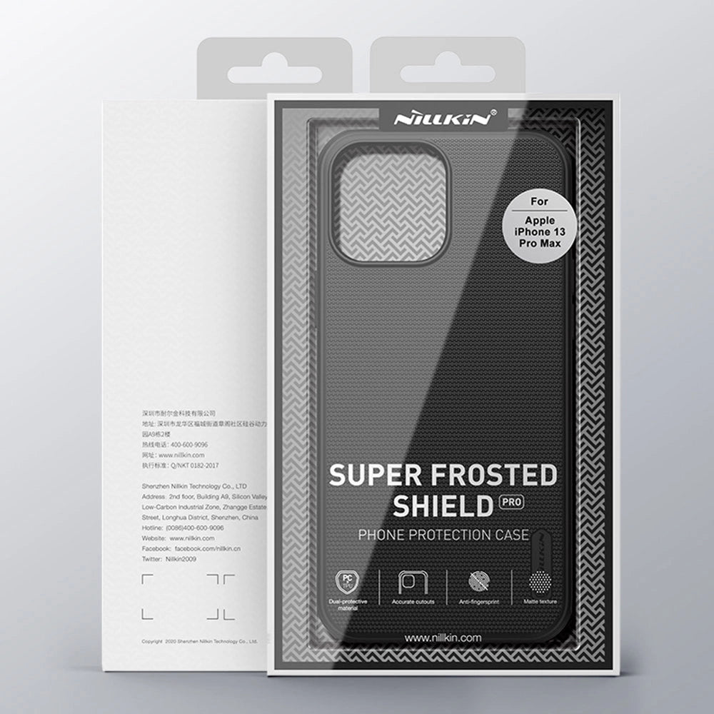 Nillkin Super Frosted Shield Pro robuste Hülle, Cover für iPhone 13 Pro Max, blau