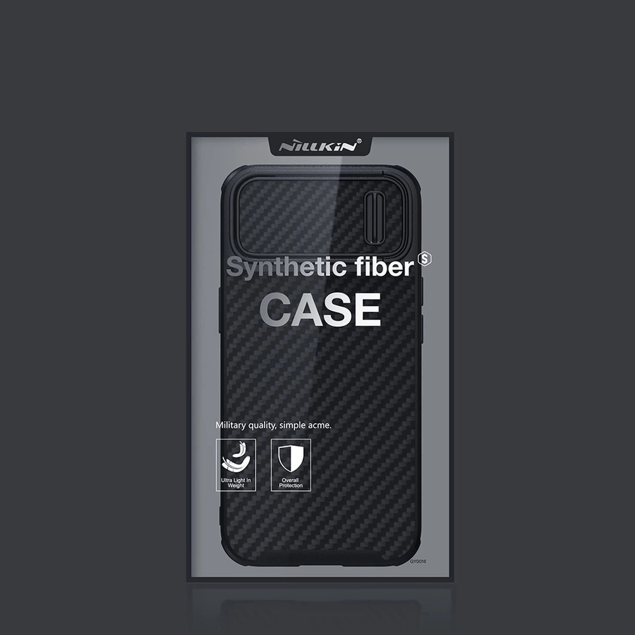 Nillkin Synthetic Fiber S Case iPhone 14 Plus Hülle mit Kameraabdeckung, schwarz