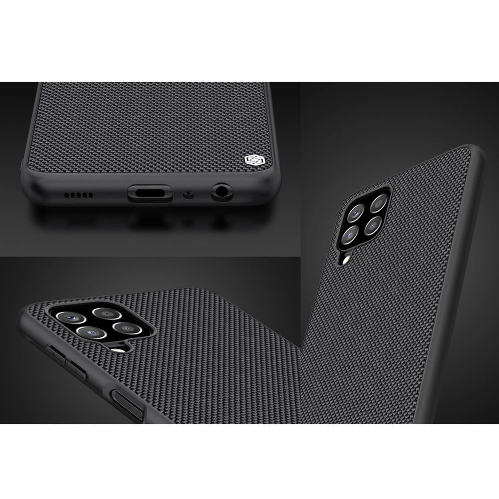 Nillkin Textured Case robuste, verstärkte Hülle mit Gelrahmen und Nylonrückseite für Samsung Galaxy A22 4G schwarz